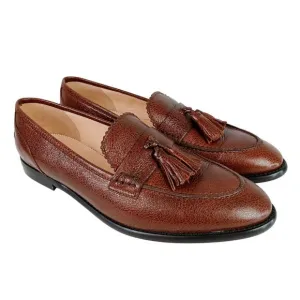 J.Crew Women's SZ 10.5 Crackled Leather Academy Loafers With Tassels NWOB