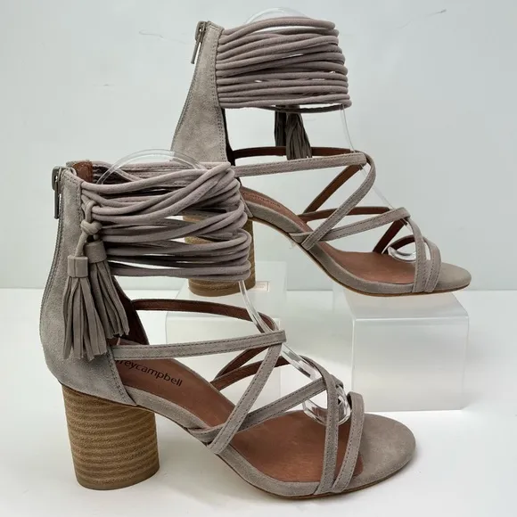 Jeffrey Campbell Despina Leather Strappy Tassel Sandals