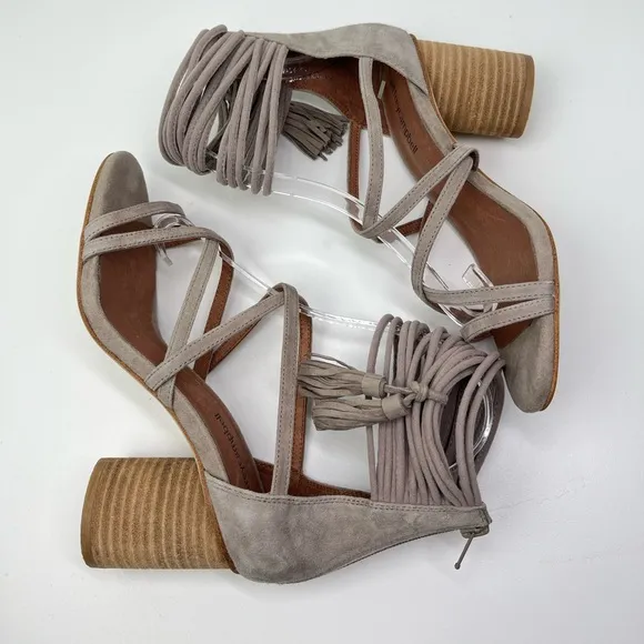 Jeffrey Campbell Despina Leather Strappy Tassel Sandals