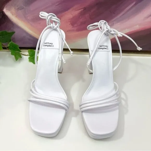 Jeffrey Campbell Presecco Sandal in White Size 9.5