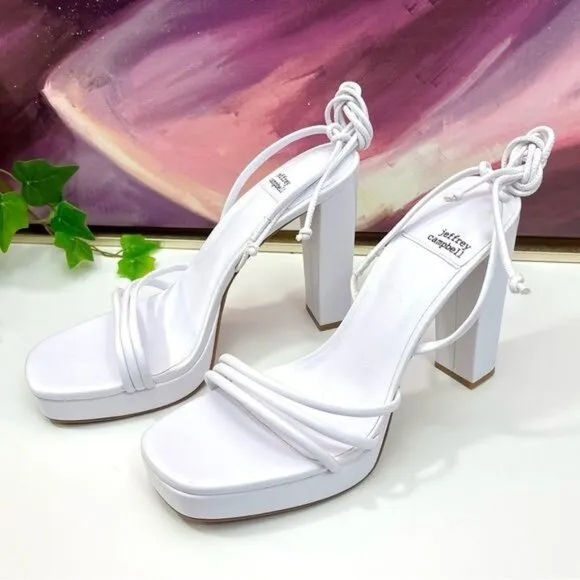 Jeffrey Campbell Presecco Sandal in White Size 9.5