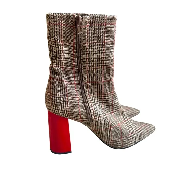 Jeffrey Campbell Siren Plaid Pointy Toe Boots