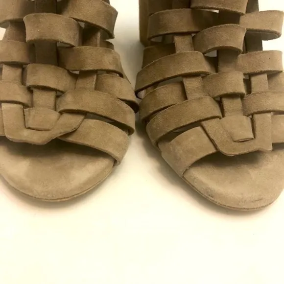 Jeffrey Campbell Taupe Suede Sinaloa Heeled Sandals