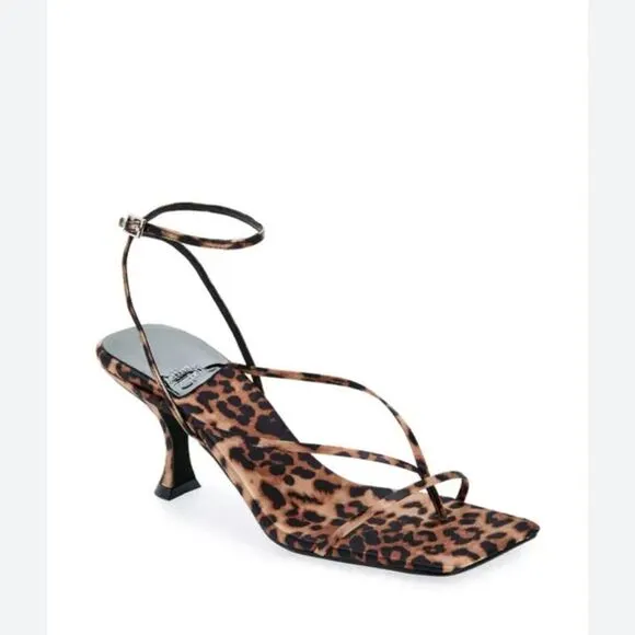 Jeffrey Campbell Leeda Cheetah Print Ankle Strap Sandal
