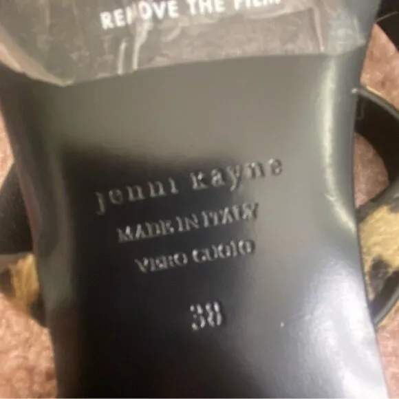 Jenni Kayne Pony Hair Strappy Sandals in Cheetah Size 38 US 8 NEW