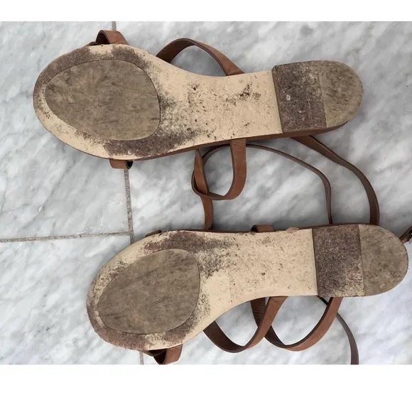 Jenni Kayne used Oiled Leather Strappy Sandals $395 see photos