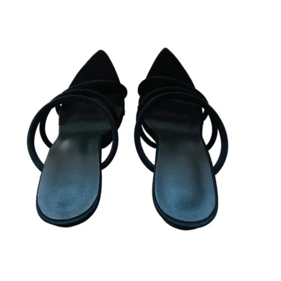 Jessica Black Stiletto Strappy Sandal