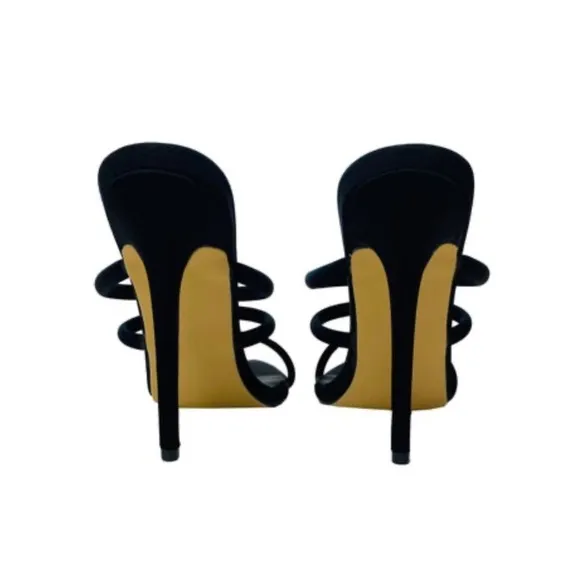 Jessica Black Stiletto Strappy Sandal