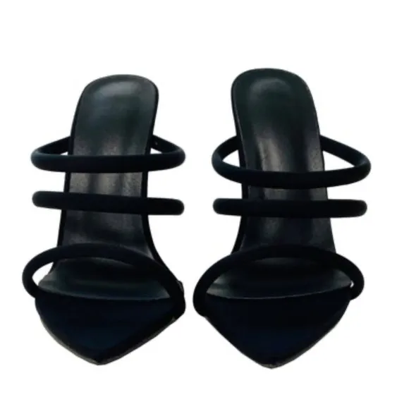 Jessica Black Stiletto Strappy Sandal