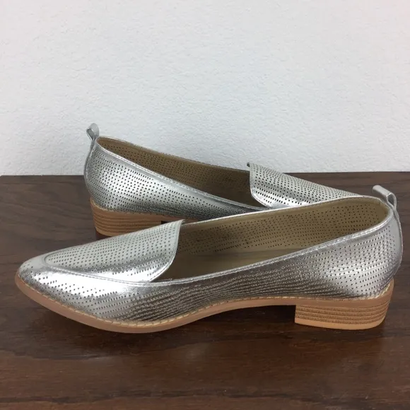 JG Silver Loafers Size 8-1/2