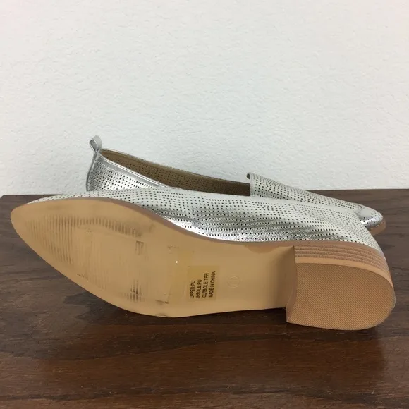 JG Silver Loafers Size 8-1/2
