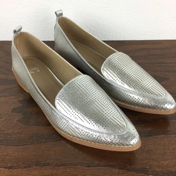 JG Silver Loafers Size 8-1/2