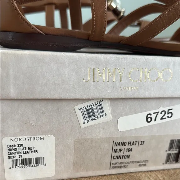 Jimmy Choo Brown Gladiator Sandals
