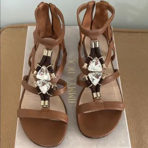 Jimmy Choo Brown Gladiator Sandals