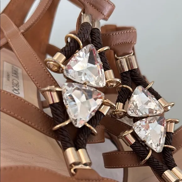 Jimmy Choo Brown Gladiator Sandals