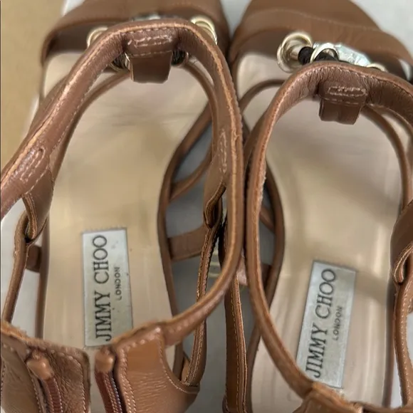 Jimmy Choo Brown Gladiator Sandals