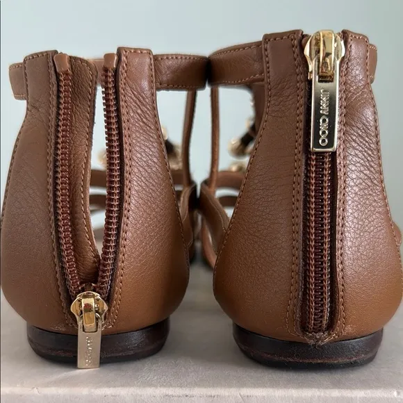 Jimmy Choo Brown Gladiator Sandals