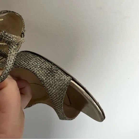 Jimmy Choo Lang Wavy Strappy Clasp Heel Sandals