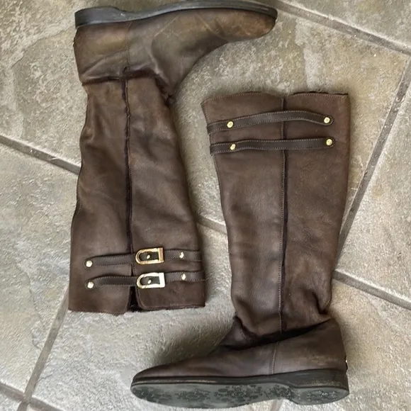 Jimmy Choo Shearling Riding Boots