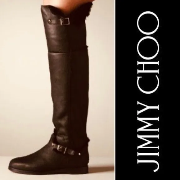 Jimmy Choo Shearling Riding Boots