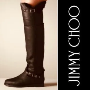 Jimmy Choo Shearling Riding Boots