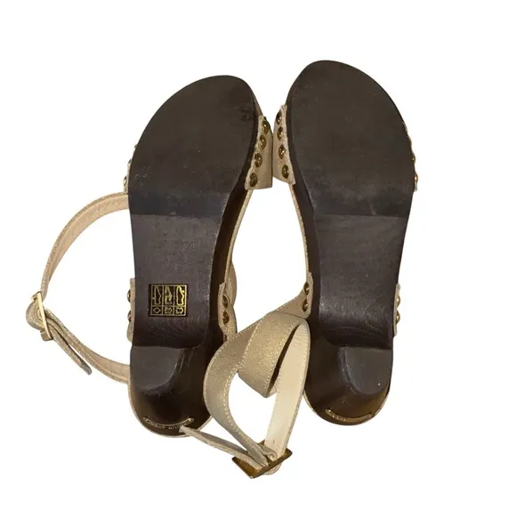 Jimmy Choo Strappy Sandals Clogs Tan Size 36