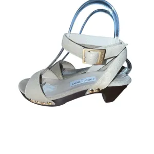 Jimmy Choo Strappy Sandals Clogs Tan Size 36