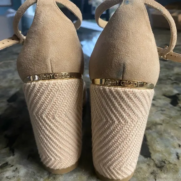Jimmy Choo Tan Suede Women's Sandals
