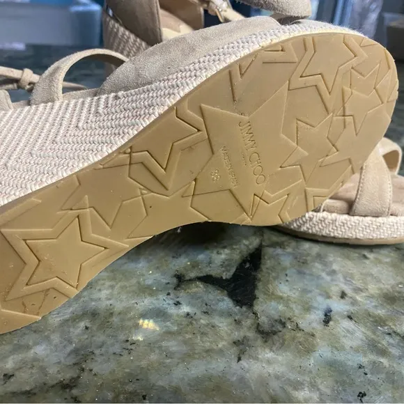 Jimmy Choo Tan Suede Women's Sandals