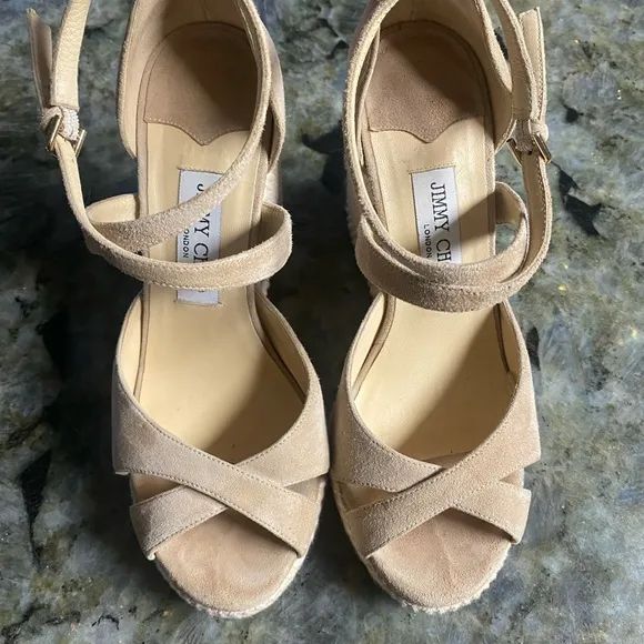 Jimmy Choo Tan Suede Women's Sandals