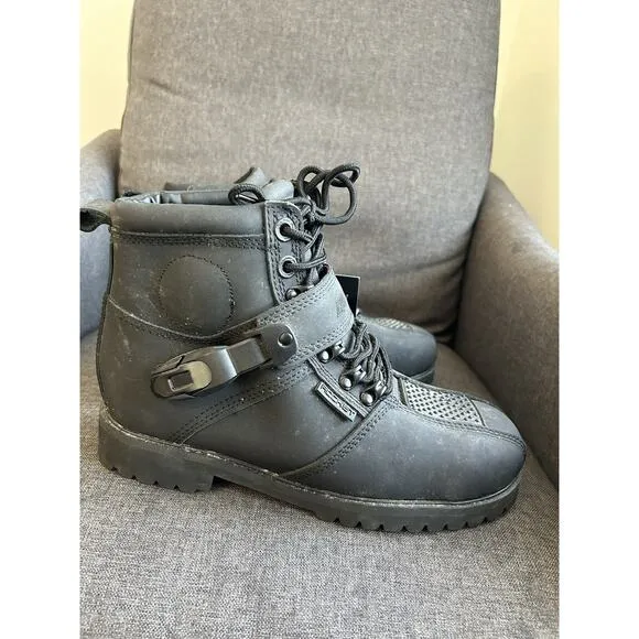Joe Rocket Big Bang 2.0 Mens Size 8 Motorcycle Riding Boots Black 1287-0011