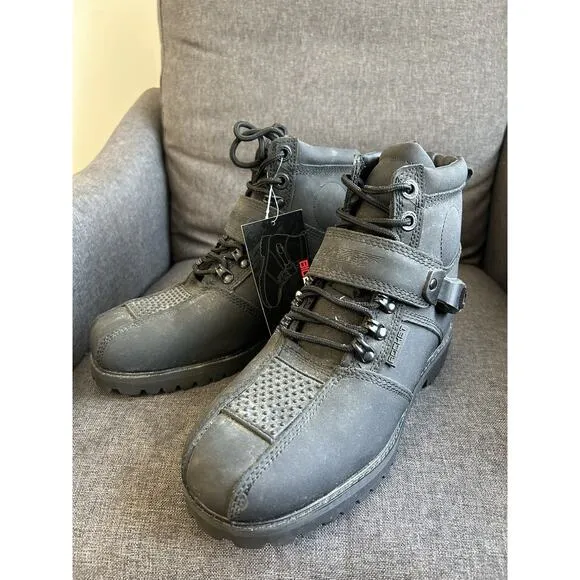Joe Rocket Big Bang 2.0 Mens Size 8 Motorcycle Riding Boots Black 1287-0011