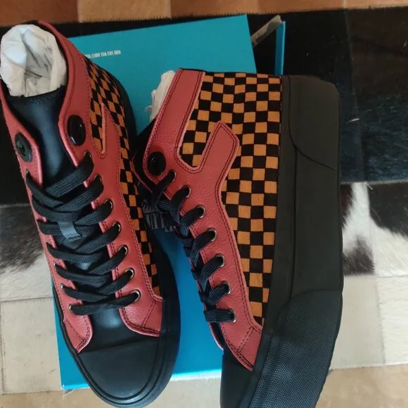 John Fluevog Steele style calf hair sneakers size 11M 13W New UNISEX