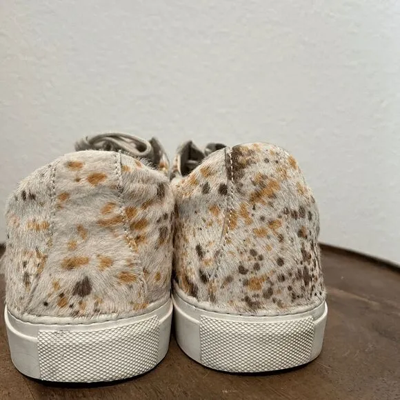 John Varvatos Collection Reed Calf Animal Hair Low-Top Sneakers Men's Size 10