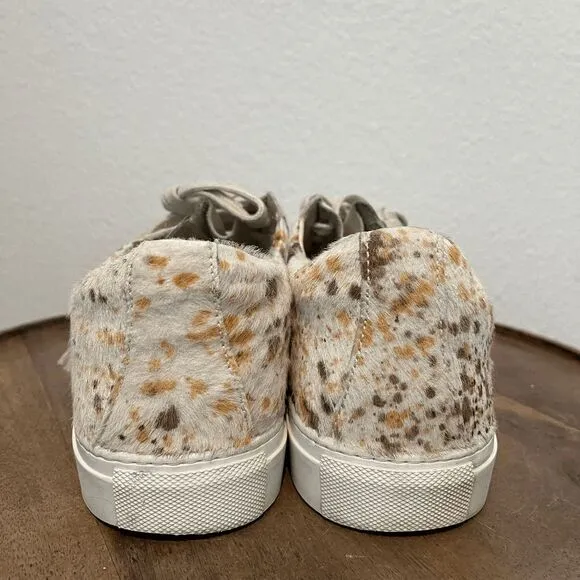 John Varvatos Collection Reed Calf Animal Hair Low-Top Sneakers Men's Size 10