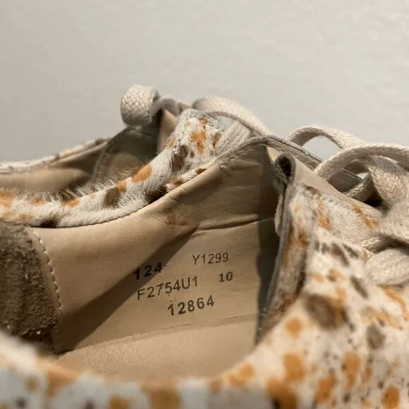 John Varvatos Collection Reed Calf Animal Hair Low-Top Sneakers Men's Size 10