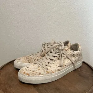 John Varvatos Collection Reed Calf Animal Hair Low-Top Sneakers Men's Size 10