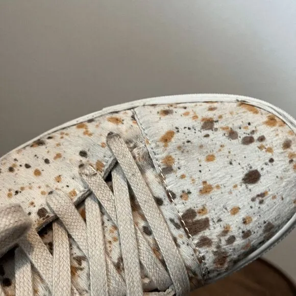 John Varvatos Collection Reed Calf Animal Hair Low-Top Sneakers Men's Size 10