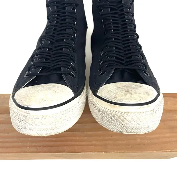 John Varvatos Converse All Star Multi Eyelet Hi Top Blue Canvas Men’s Size 8.5