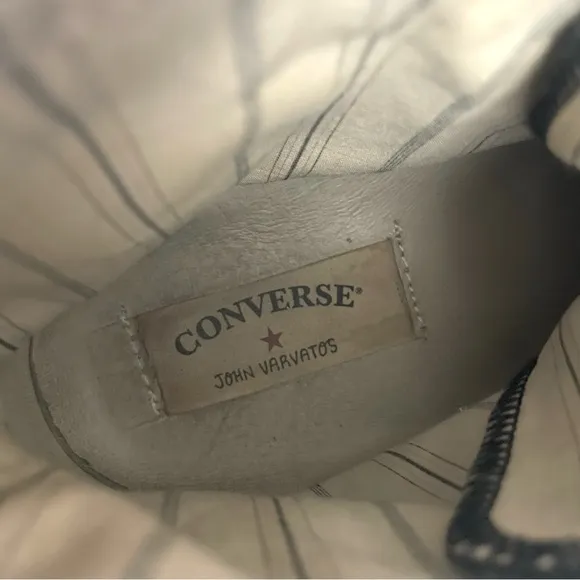 John Varvatos Converse All Star Multi Eyelet Hi Top Blue Canvas Men’s Size 8.5