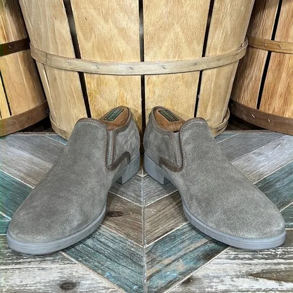 John Varvatos Dylan Sidegore Brown Suede Slip-On Oxford Loafers Mens Size 9.5