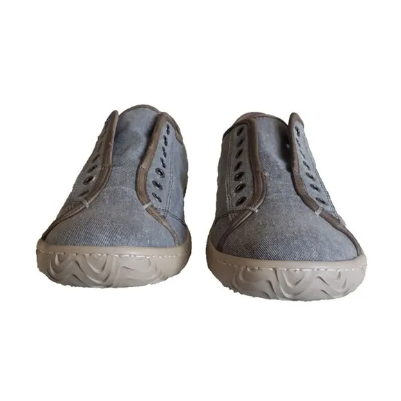 John Varvatos Hattan Low Laceless Shoes Men's Size 10.5M Gray Canvas Sneakers