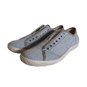 John Varvatos Hattan Low Laceless Shoes Men's Size 10.5M Gray Canvas Sneakers