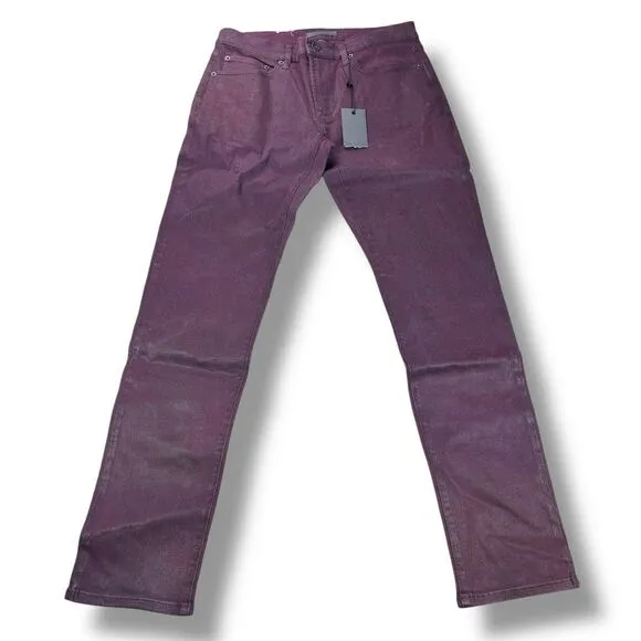 John Varvatos J702 Slim Fit Jeans Mens Size 38x32 in Oxblood