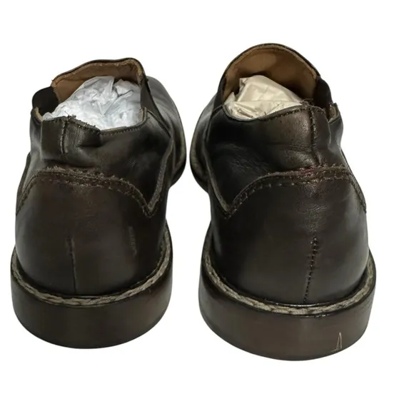 John Varvatos Leather Slip On Loafers Brown