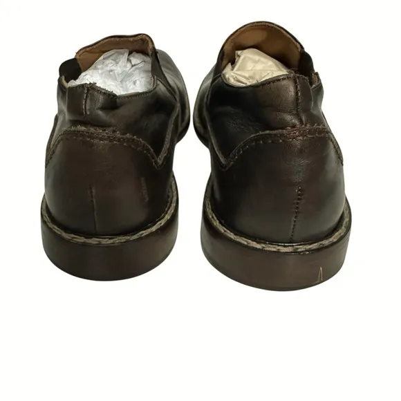 John Varvatos Leather Slip On Loafers Brown