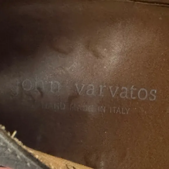 John Varvatos Leather Slip On Loafers Brown