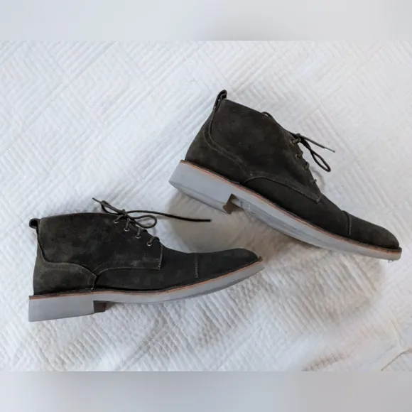 John Varvatos Star USA Chukka Boots US 12 M Men's Sid Cap-Toe Chukka Boots Suede