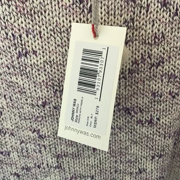 Johnny Was Poncho with Tassels NWT
