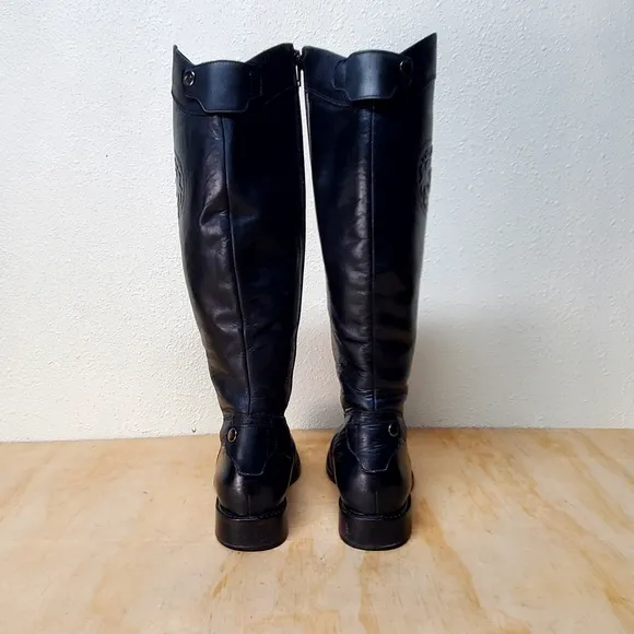Johnston &amp; Murphy Black Leather Riding Boots Size 8.5 M